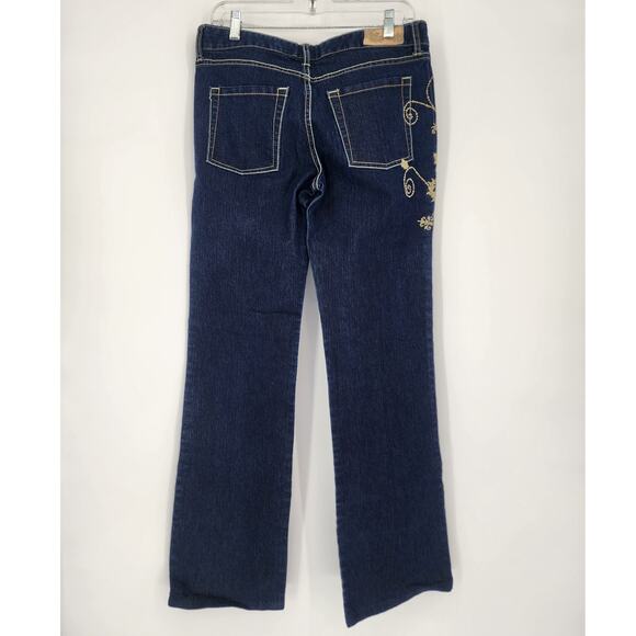 Y2K Enyce Dark Wash Embroidered Denim Jeans Women’s Size 11 - Picture 2 of 14